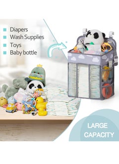 Y&D hanging diaper caddy, Diaper Caddy, Hanging Organizer for Changing Table Crib, Baby Storage Stacker Gift Newborn Mom Essentials  - Image 3