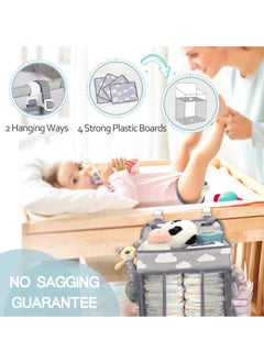 Y&D hanging diaper caddy, Diaper Caddy, Hanging Organizer for Changing Table Crib, Baby Storage Stacker Gift Newborn Mom Essentials  - Image 2