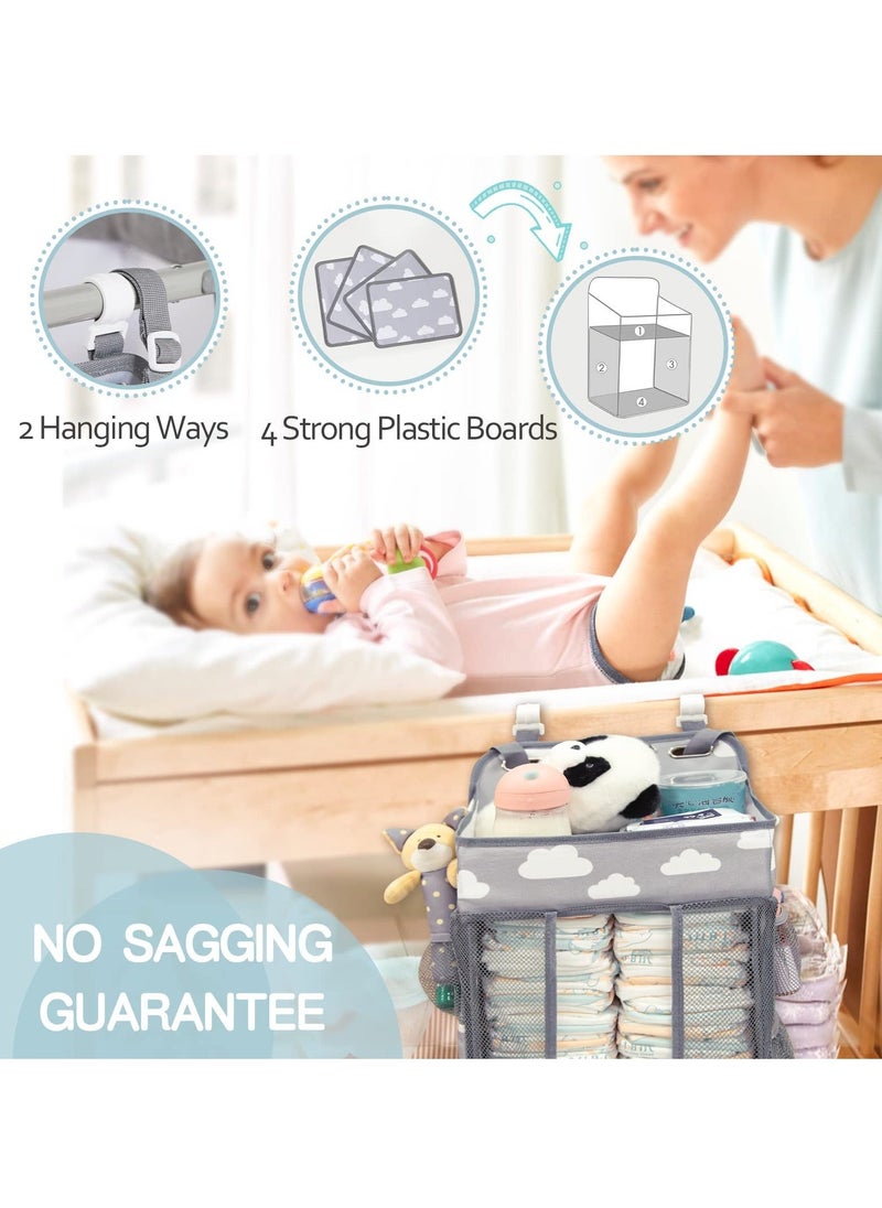 Y&D hanging diaper caddy, Diaper Caddy, Hanging Organizer for Changing Table Crib, Baby Storage Stacker Gift Newborn Mom Essentials  - Image 2