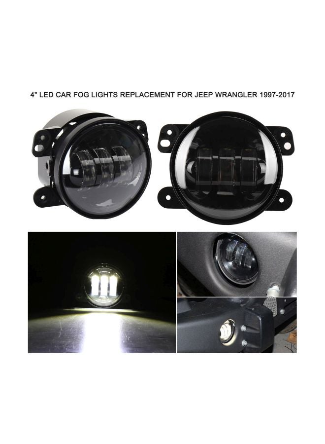 Loquat 2-Piece Replacement LED Fog Light Set Replacement For Jeep Wrangler (1997-2017) - Image 3