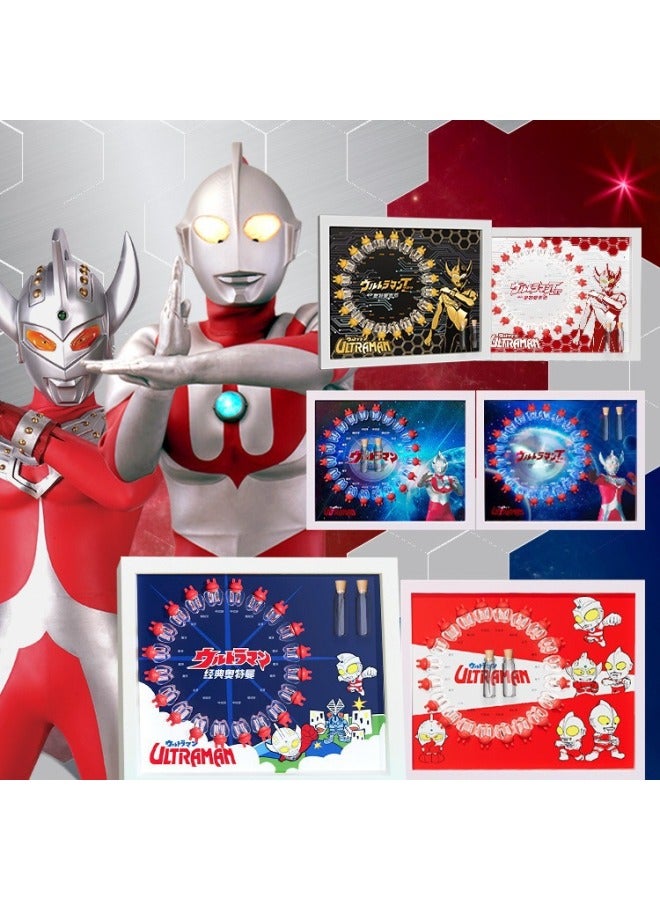 Ultraman Umbilical Cord Collection Box Fairy Hair Souvenir Self-made Storage Newborn Baby Pack Navel Storage Box-Specifications: Bronzing-ABS Frame Fairy Bottle + Umbilical Cord Bottle + Deciduous Teeth Box (Send 20 Teeth Houses) - Image 2