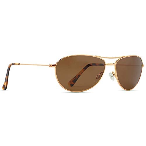 MAXJULI Baby Sea Polarized Aviator Sunglasses for Small Narrow Face Women (Brown Lens) - Image 1