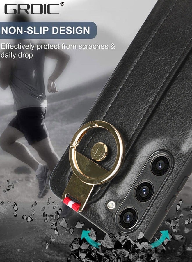 GROIC Case for Samsung Galaxy Z Fold5 5G 7.6 Inches with Adjustable Wrist Strap Kickstand, Ring and Long Strap, Built-in Screen Protector, Slim Shockproof Hybrid Rugged Protective Cover - Image 5