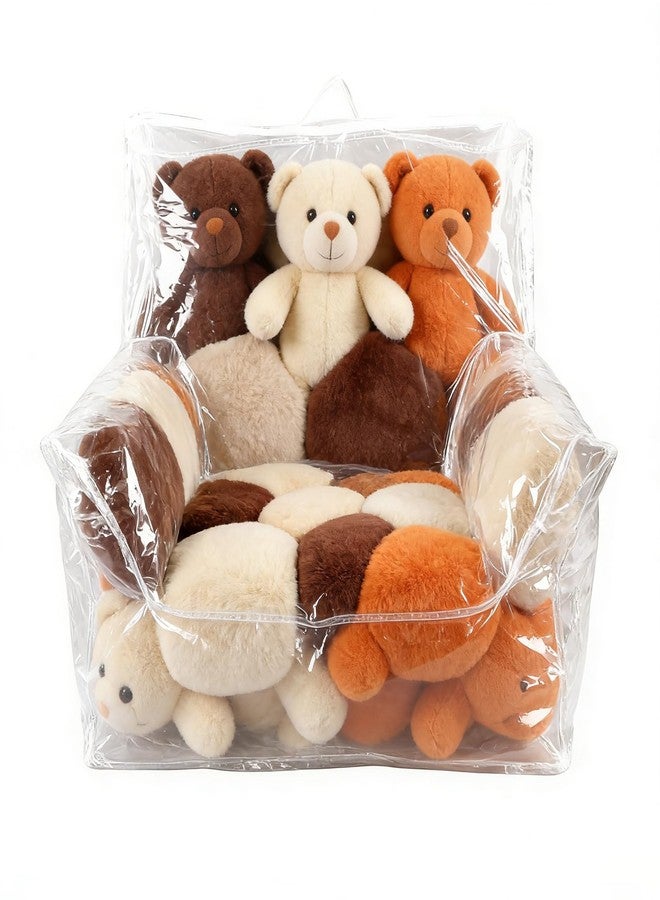 TOWEBOORY Clear Stuffed Animal Storage Bean Bag Chair Cover, 100L Waterproof & Easy-Clean Transparent Chair Covers with Zipper and Handle Creative PVC Plush Toys Storage Cover Only 24.8*24.8*24.8'' - Image 1