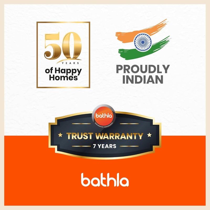 Bathla Bathla Advance Pro 4Step Foldable Aluminium Ladder for Home HeavyDuty AntiSlip Steps with SureHinge Technology 7Year Manufacturer Warranty Orange  - Image 5