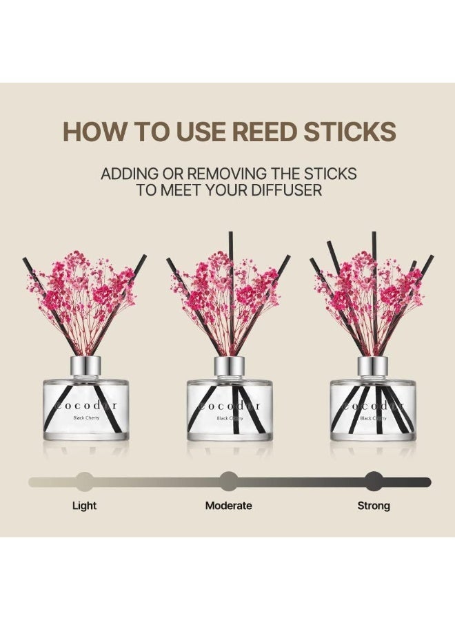 كوكودور موزّع زيت عطري بأعواد الزهور من كوكودور [باقة زهور] مع طقم مكوّن من 5 أعواد فايبر، سعة 200 مل، مثالي للمنزل والمطبخ والحمّام - Image 5
