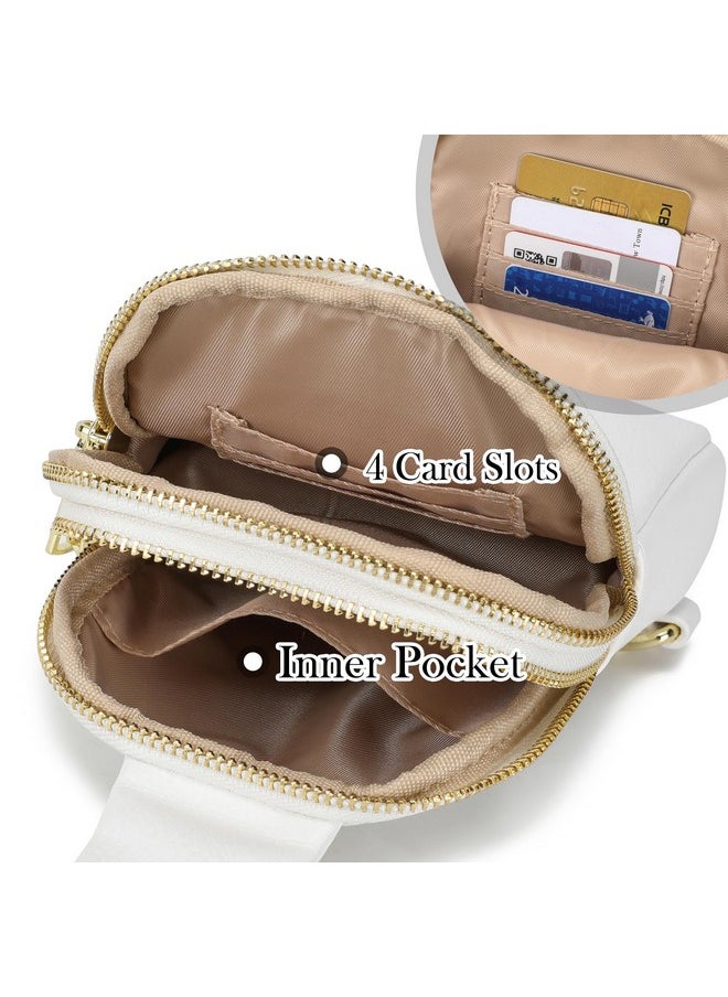 AOCINA - AOCINA INICAT Small Sling Bag Crossbody Vegan Leather Fanny Packs for Women Fashionable Chest Bag for Travel(0-White) - Image 1