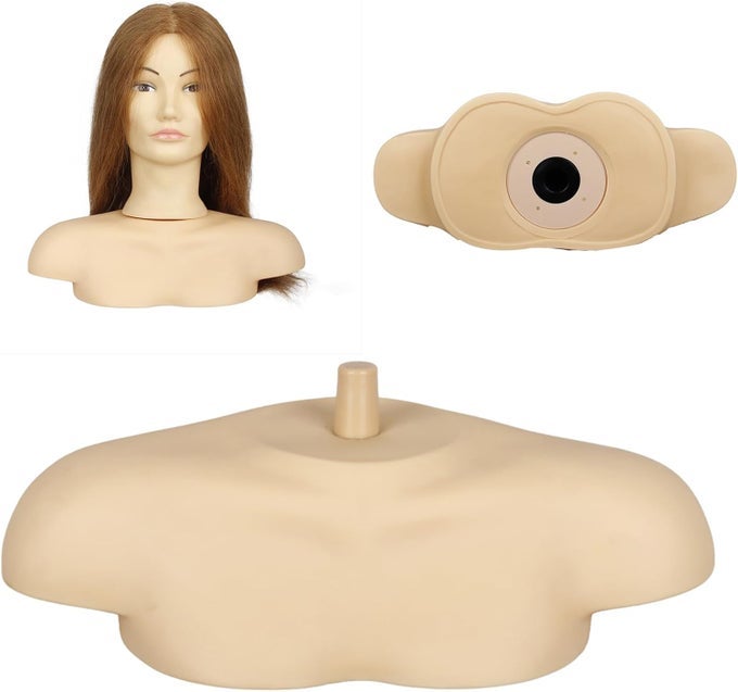 MANNEQUIN HEAD STAND, SHOULDER MANNEQUIN DUMMY SHOULDER MANNEQUIN HEAD STAND WIG HEAD SUPPORT FOR COSMETOLOGY AND HAIRDRESSING TRAINING IN HOME AND SALON SETTINGS, SHOULDER MODEL