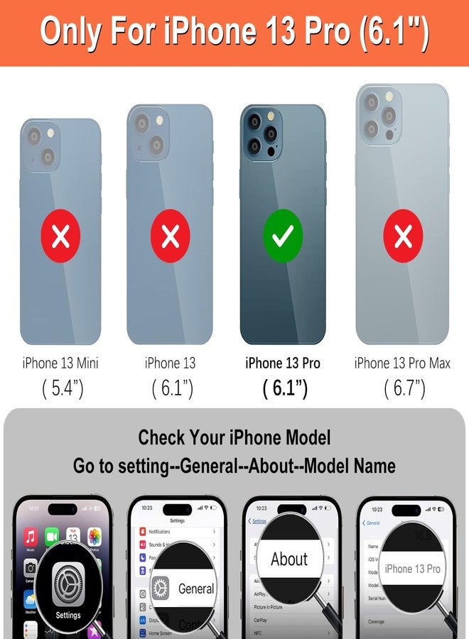 iCoverCase Compatible with iPhone 13 Pro Wallet Phone Case with Card Holder, PU Leather Zipper Pocket Magnetic Detachable Flip Case with Wrist Strap (Claret) - Image 3