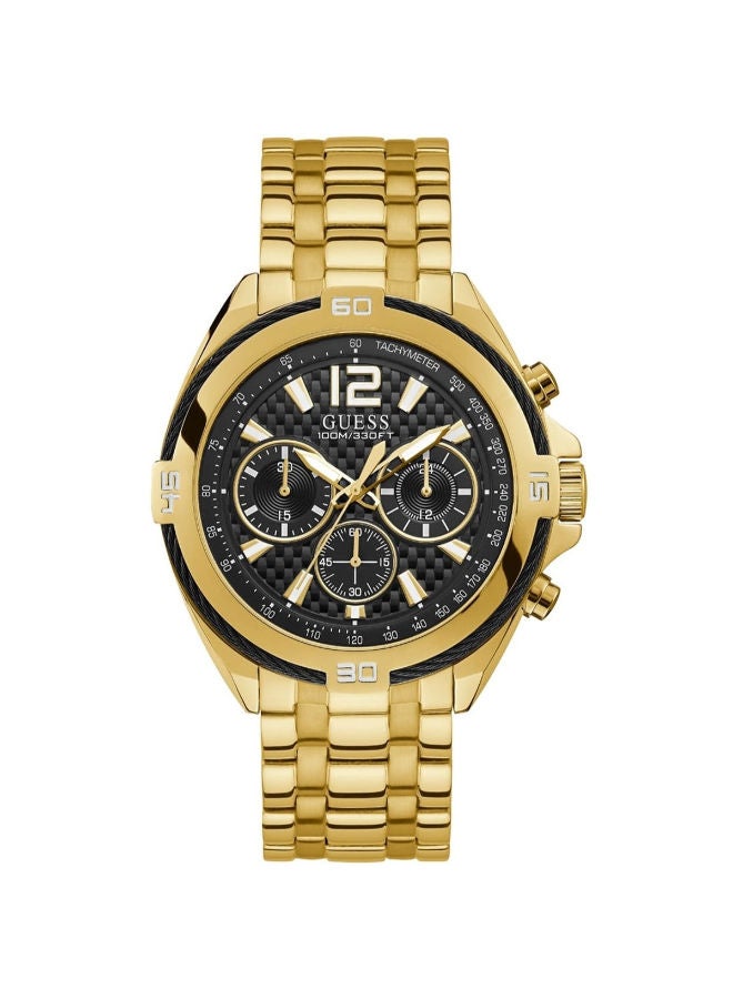 جس ساعة جيس للرجال من الستانلس ستيل باللون الأسود الذهبي W1258G2 - Image 1