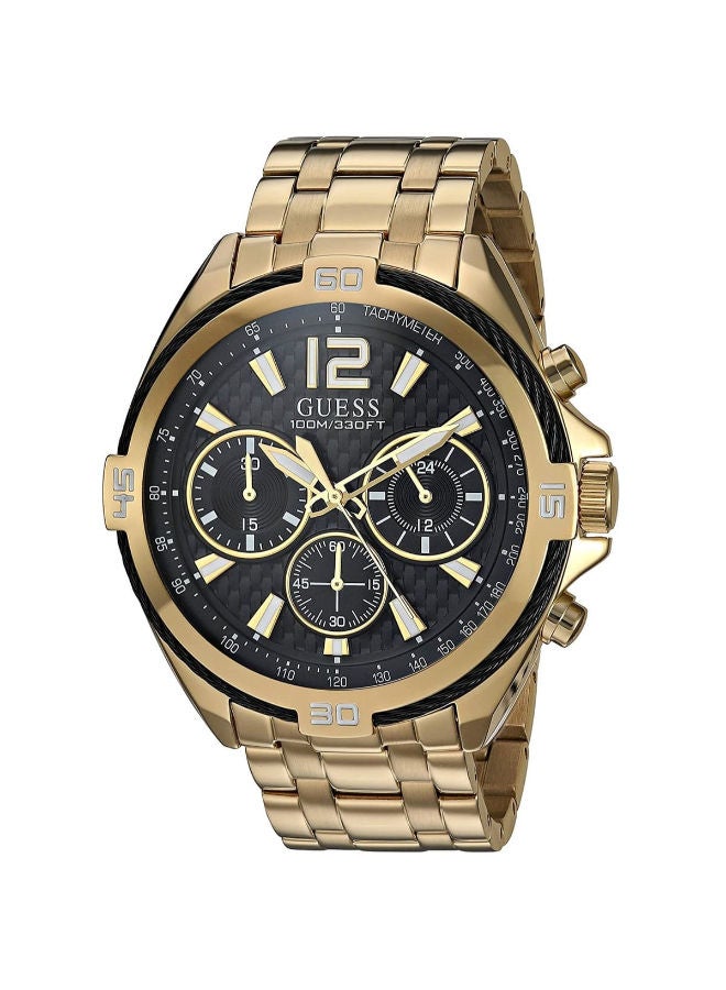 جس ساعة جيس للرجال من الستانلس ستيل باللون الأسود الذهبي W1258G2 - Image 2