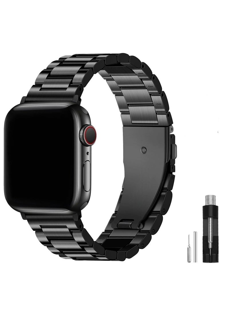 Compatible Apple Watch Straps 38mm 40mm 41mm Stainless Steel IWatch Band With Case For Apple Watch Series 8/7/6/5/4/3/2/1/SE/SE2/Ultra - Image 1