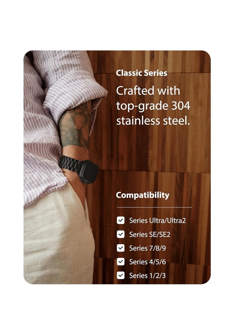Compatible Apple Watch Straps 38mm 40mm 41mm Stainless Steel IWatch Band With Case For Apple Watch Series 8/7/6/5/4/3/2/1/SE/SE2/Ultra - Image 3