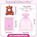 Landical 24 Sets Breast Cancer Awareness Accessories Set Breast Cancer Stuffed Bears with Pink Ribbon Adjustable Bracelets with Organza Bags Cancer Gifts for Charity Party Favors - Image 4