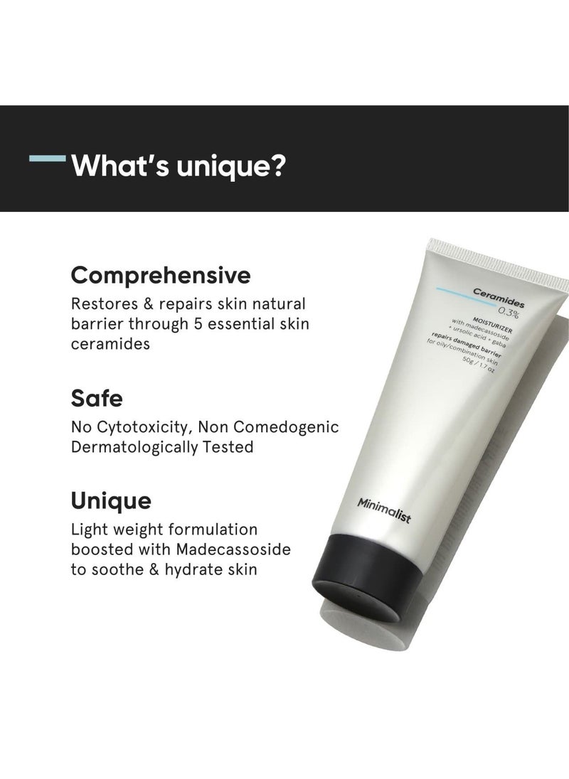 MINIMALIST 0.3% Ceramide Moisturizing Gel Cream 50gm  - Image 4