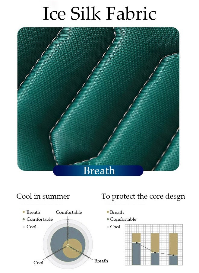 DUNISO Anti-Slip Latex Bed Cap Cool Silk Bed Cover Three-Piece Set with Pillowcases Four Seasons Universal Foldable Ice Silk Mat For Hotel Family Mattresses 200*180CM  - Image 5