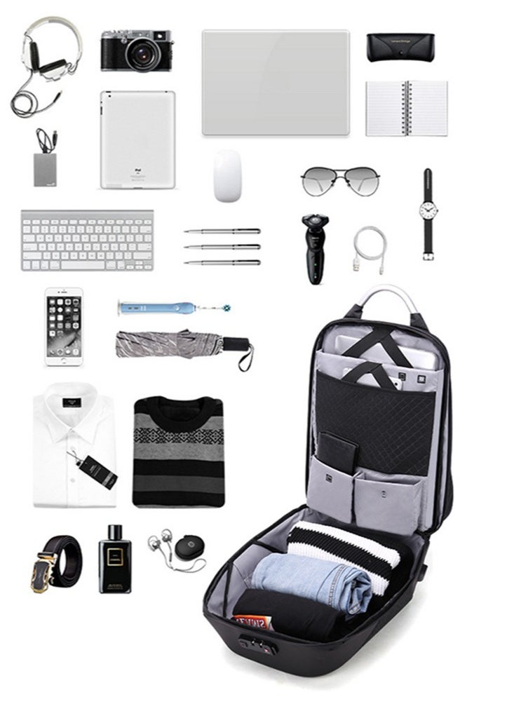 ARCTIC HUNTER - Classic Business Laptop Bag, Waterproof Anti Theft School Backpack with USB Charging Port for Men, Darkgrey - Image 1