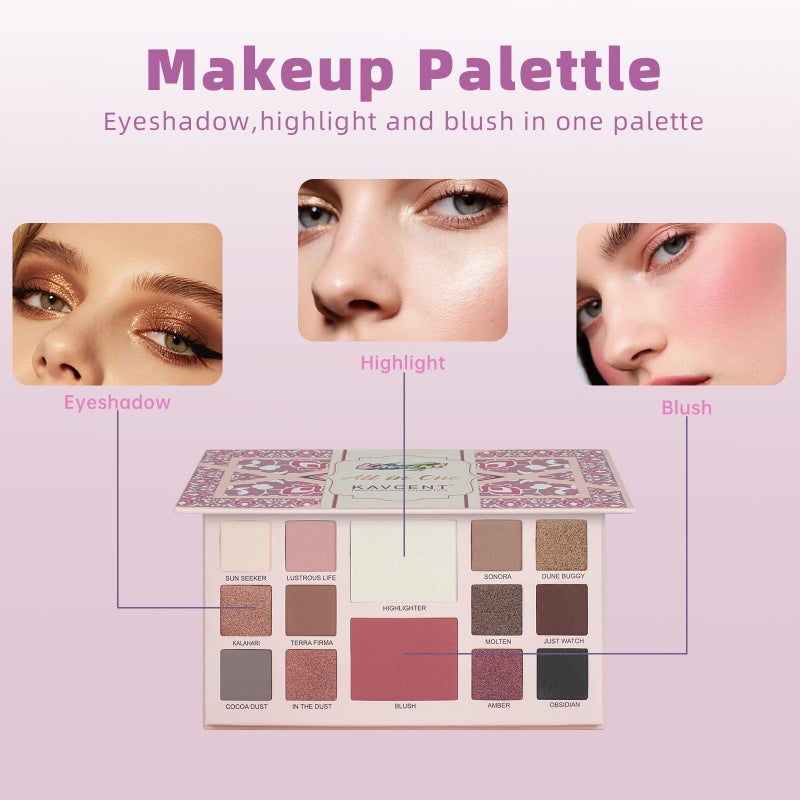 KAVCENT Makeup Kit for Women Teen Girls Full Kit Makeup Sets for Teens Eyeshadow Makeup Gift Set fo Women Teenagers Christmas Makeup Kits for Teens - Image 3