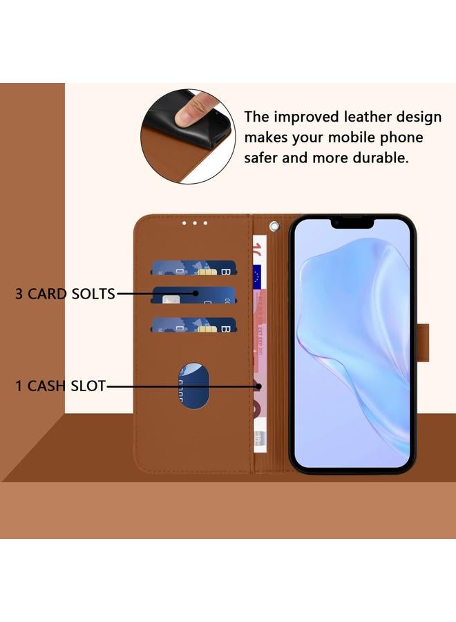 Zaboon Case For iPhone 12 mini Skin Feel Solid Color Leather Phone Case with Lanyard - Image 4