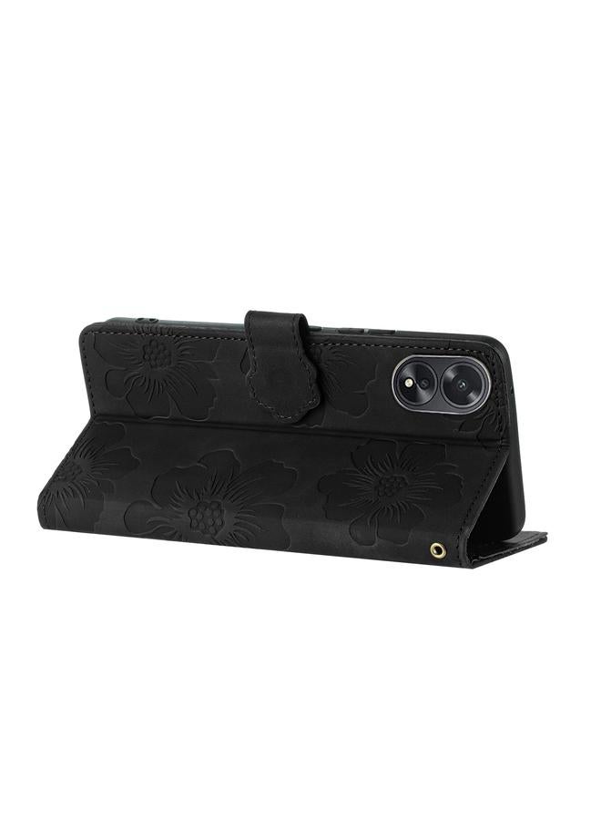 S-TOP Case For OPPO A18 Flower Embossing Pattern Leather Phone Case - Image 5