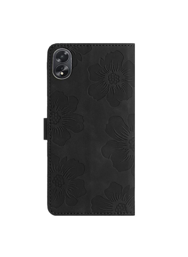 S-TOP Case For OPPO A18 Flower Embossing Pattern Leather Phone Case - Image 3