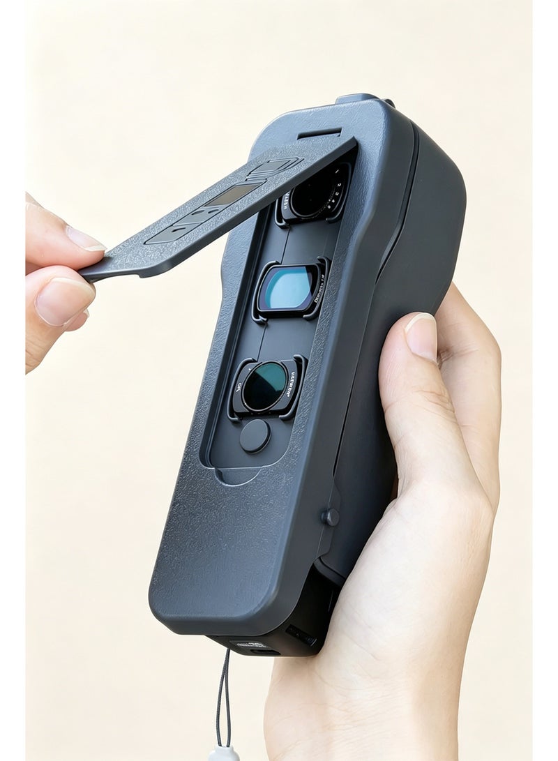 Protective Case for DJI Osmo Pocket 3 / Pocket 4, Sports Camera Case with Filter Storage, All-In-One Gimbal Guard & Lens Filter Holder, Magnetic Switch, Drop-Proof, Portable Travel Case for Osmo Pocket Accessories - Image 3