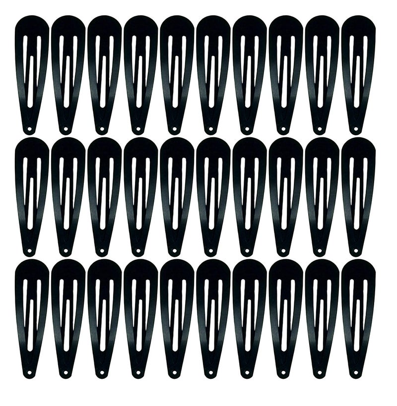 Dartler Tic Tac Clips | Hair Barrettes | Black Hair Clip- Snap Pins | Non-Slip Hair Styling Clips | Essential Hair Accessories For Daily Use & Parties | Suitable For All Hair Types | Pack Of 30 - Image 1