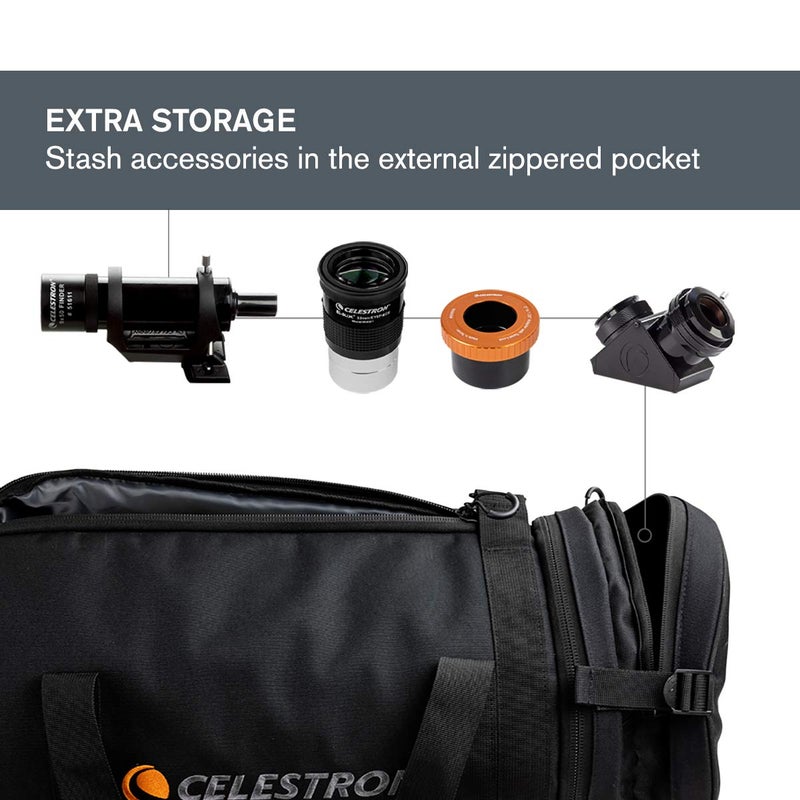 Celestron – 8” Telescope Optical Tube Bag – Custom Carrying Case Fits Schmidt-Cassegrain and EdgeHD – Ultra-durable Protective Walls – Padded Straps for Easy Carry - Image 3
