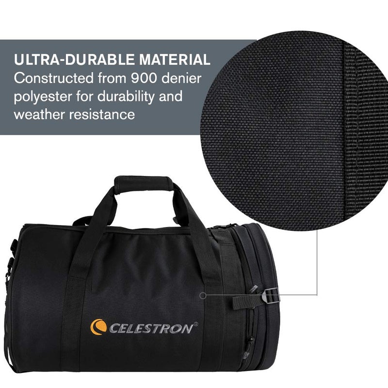 Celestron – 8” Telescope Optical Tube Bag – Custom Carrying Case Fits Schmidt-Cassegrain and EdgeHD – Ultra-durable Protective Walls – Padded Straps for Easy Carry - Image 4