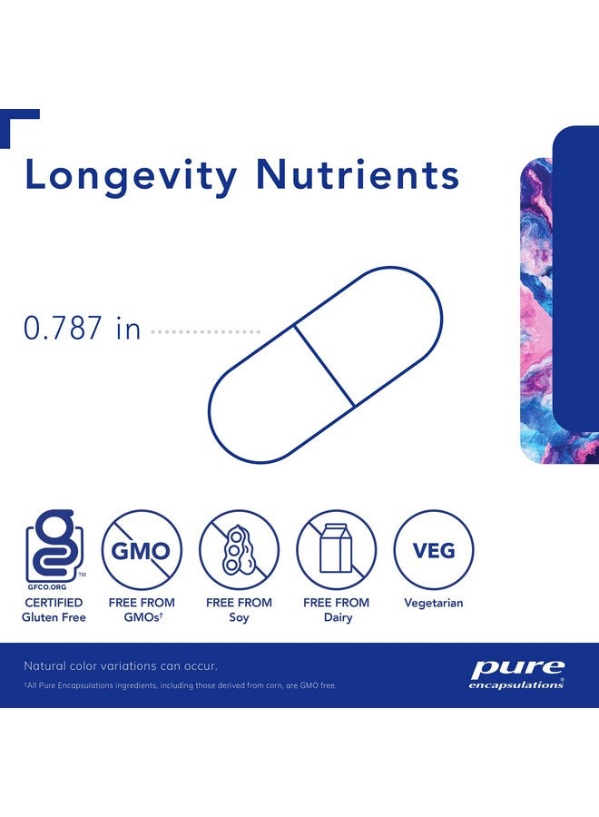 Pure Encapsulations مغذيات طول العمر من بيور إنكابسوليشنز | مركب متعدد الفيتامينات والمعادن لدعم الشيخوخة الصحية، وظيفة الدماغ، العيون، العظام، وصحة الأوعية الدموية* | 120 كبسولة - Image 3