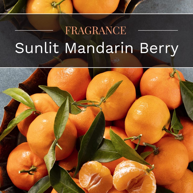 Candle-lite Scented Candles, Sunlit Mandarin Berry Fragrance, One 10 oz. Three Wick Aromatherapy Candle with 20-40 Hours of Burn Time, Orange Color - Image 3