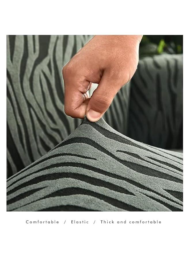 MIXDE Thick Sofa Cover with Skirt, Stretchable Full Cover Dustproof Sofa Towel Couch Slipcover，Pure Color Combination Sofa Cover, for Furniture Protection (Light Grey, 2 seater) - Image 2