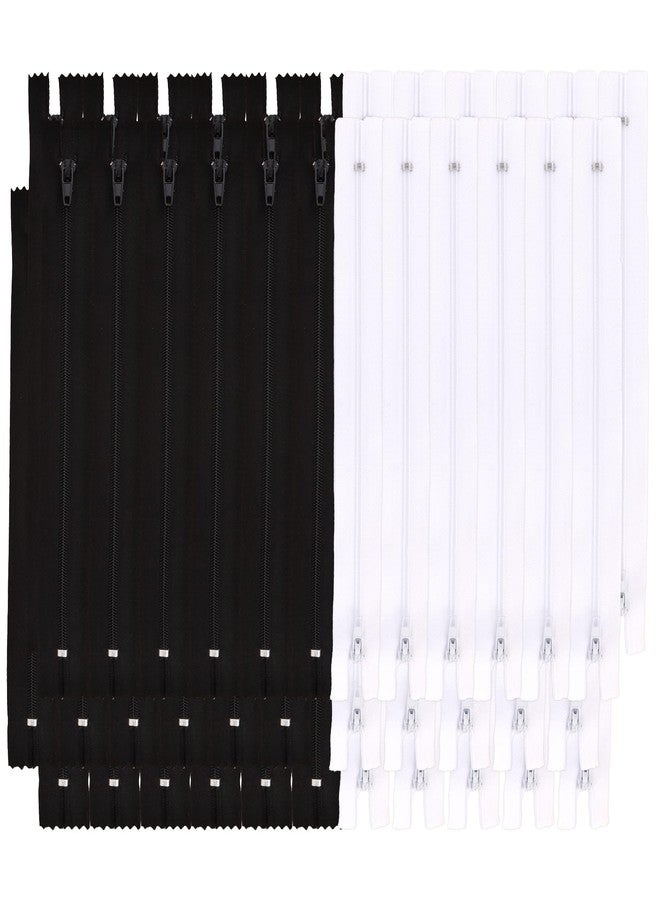 Amariver Zippers for Sewing - 100pcs Black & White Nylon Coil Zippers, 9 Inches, 2 Colors, 50 Pcs Per Color - Image 1