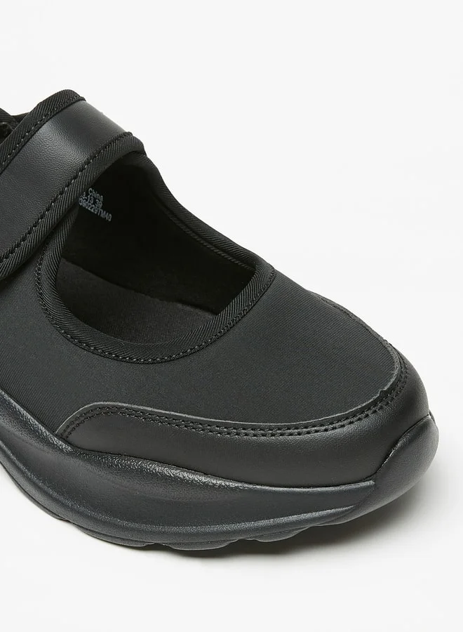 Flora Bella By Shoexpress Women's Solid Casual Sneakers Shoes With Hook And Loop Closure