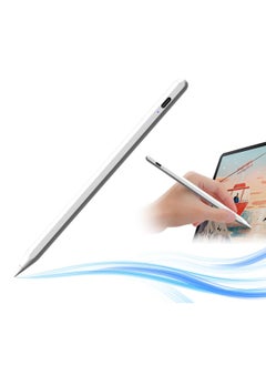 Rechargeable Stylus Pen for Touch Screens – Fine 2mm Tip, No Lag, Scratch-Resistant – Compatible with iPad, iPhone, Android, Microsoft Surface – Lightweight Metal Design