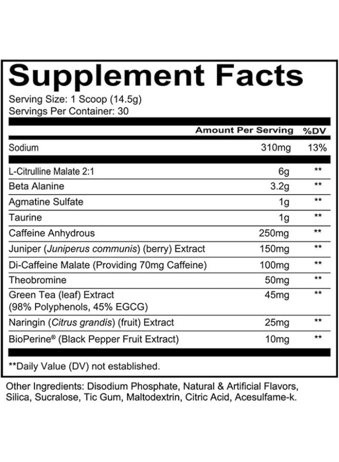 REDCON1 Total War Pre-Workout Primetime Punch Flavor 435g – 30 Servings Energy & Performance Support - Image 5