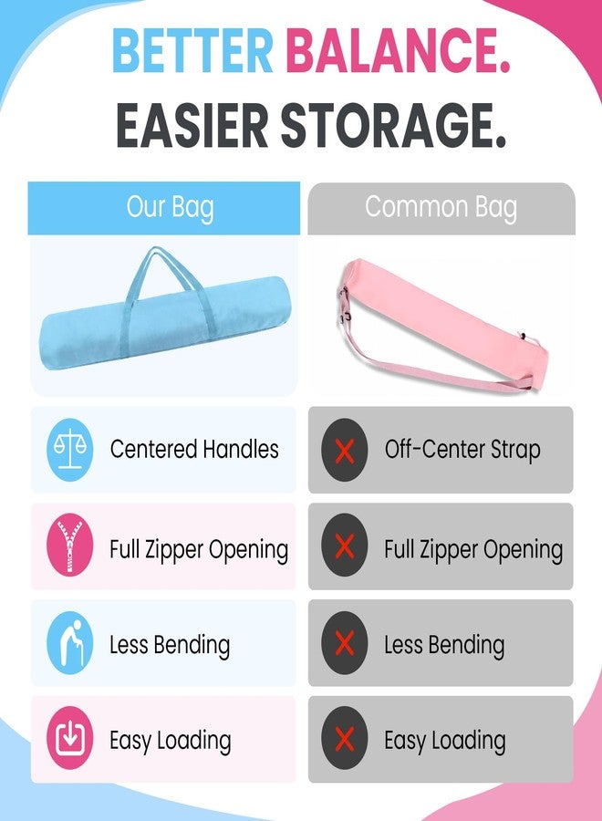 YCQDDA Mahjong Mat Storage Bag for 33 Inch Mat, Portable Carrying Case with Zipper and Reinforced Handles, Travel Storage Bag for Standard Mahjong Mat (Blue) - Image 4