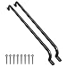 Purife 37 Black Long Playground Ladder Handle 1 Pair Metal Long Grab Handle Swing Set Grab Bars Playset Kids Hand Grips Hand Rail for Treehouse Jungle Gym Rock Climbing Wall - Image 2