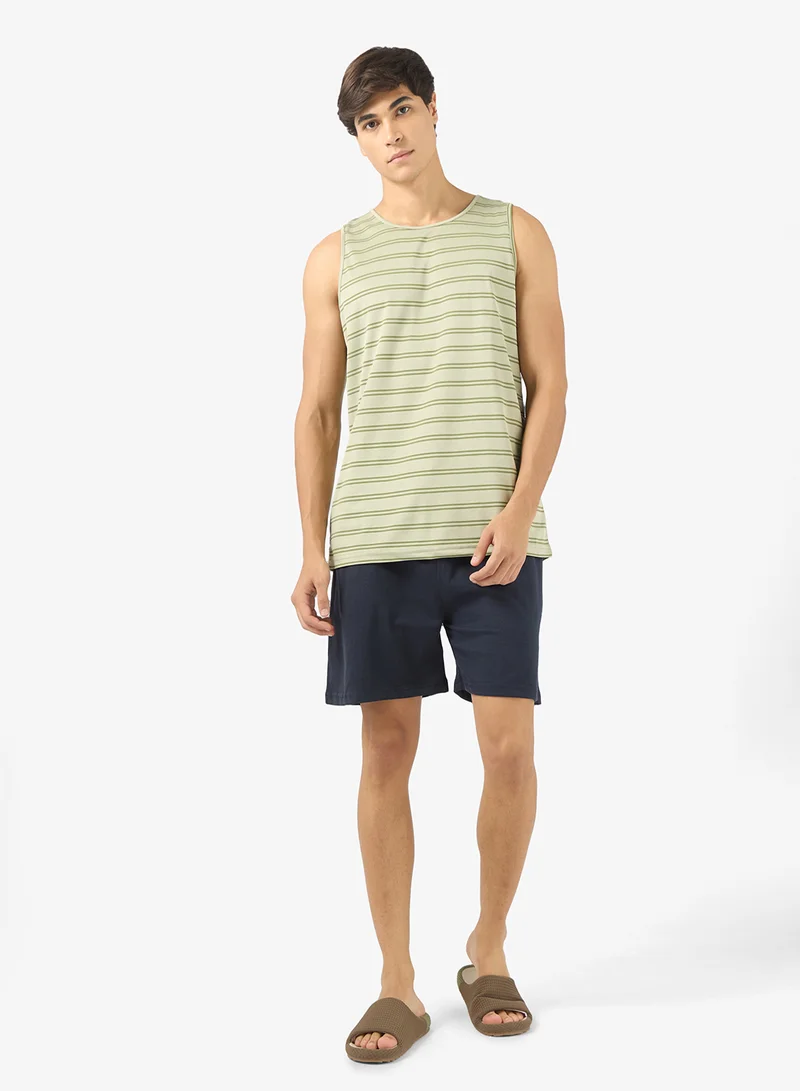 Seventy Five  Nightwear Sleeveless T-Shirt & Shorts Set for Men | Best Price UAE