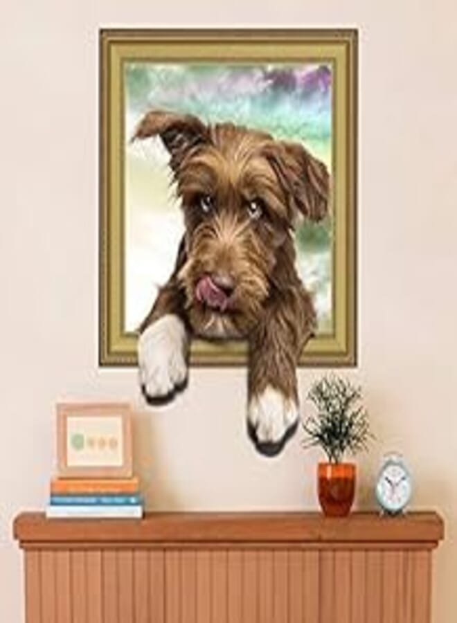 OR 3D Dog Wall Stickers Decals Toilet Stickers Home Art Murals,WIDO038 