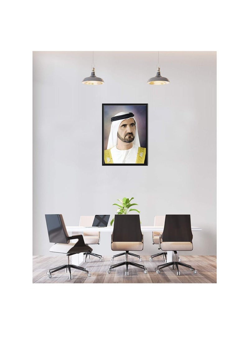 Spoil Your Wall Wall Posters with Black Frames of Sheikh Mohammed bin Rashid Al Maktoum for Living Room and Office Wall Arts Home Décor Photo Frames by Spoil Your Wall (40x55 cm)  - Image 2
