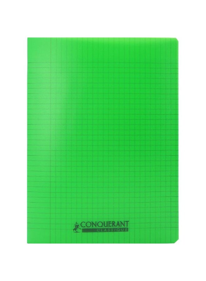 كونكويرانت دفتر ملاحظات (سييس) ٢٤ × ٣٢ سم، ٩٦ صفحة (٤٨ ورقة)، مسطر مربع (فرنسي)، أخضر - Image 1