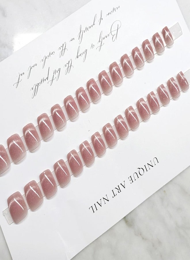 انزايلالا 30 قطعة من الأظافر اللاصقة، أظافر صناعية قصيرة، أظافر اصطناعية للنساء، طقم تمديد أظافر مع ملصقات أظافر - Image 5