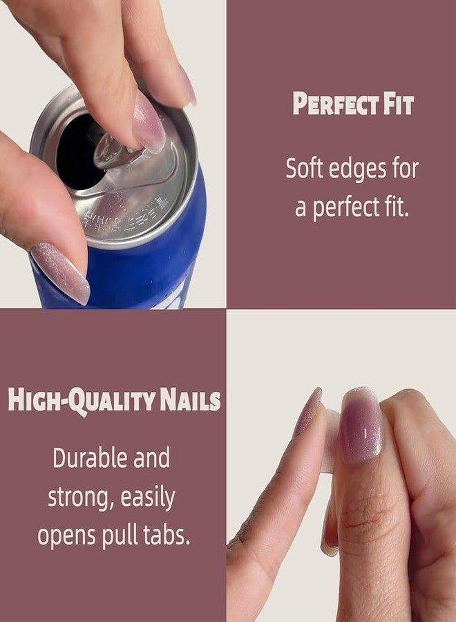 انزايلالا 30 قطعة من الأظافر اللاصقة، أظافر صناعية قصيرة، أظافر اصطناعية للنساء، طقم تمديد أظافر مع ملصقات أظافر - Image 3
