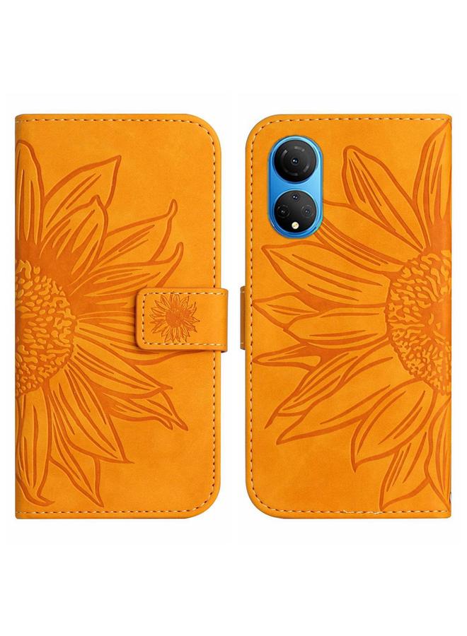 S-TOP Case For Honor X7 Skin Feel Sun Flower Pattern Flip Leather Phone Case with Lanyard - Image 2