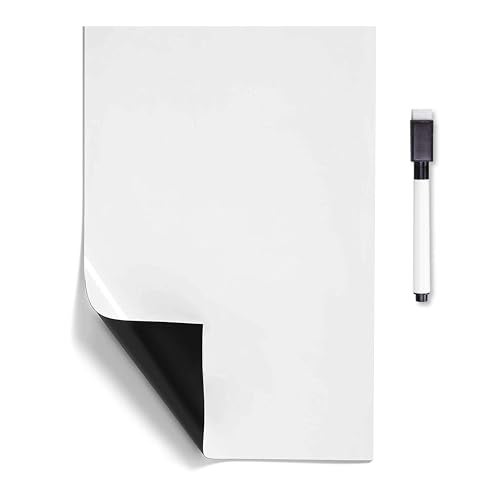 True Flair Trueflair Magnetic Board Dry Erase Whiteboard for Fridge, 30 cm x 23 cm, with Black Marker, Waterproof Surface (A3) - Image 1