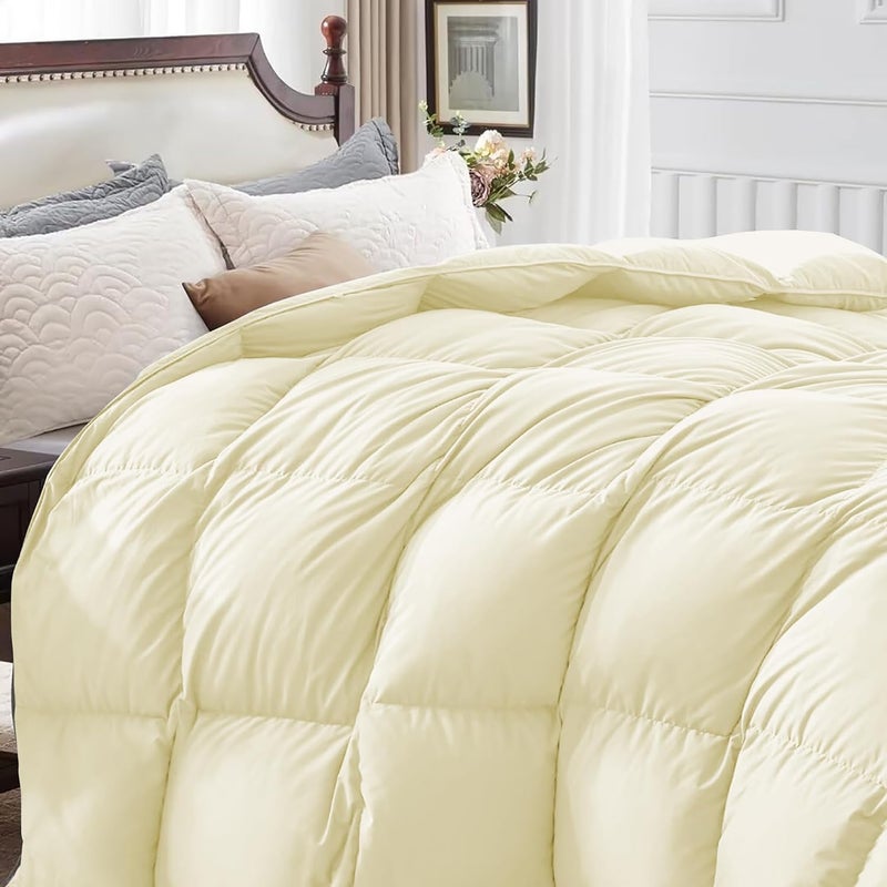 BEDDY FUSION 500 GSM Winter Comforter Double Bed Size 90X100 Premium Collection Heavy Winter Quilted Comforter 500 GSM Microfiber Fill DuvetBlanket Double Bed Ivory Color - Image 3