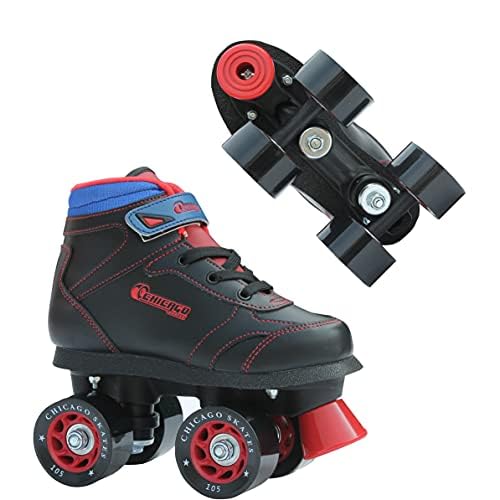 Chicago Sidewalk Roller Skates – Durable, Top Performance Indoor/Outdoor Use Skate Shoes for Girls & Boys, High-Top Boot Safety Youth Quad Skates, 60mm PU Wheels, Adjustable Chassis & Trucks - Image 3
