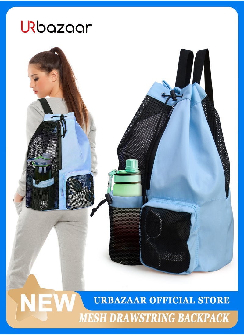 URbazaar Sports Drawstring Backpack - String Swim Gym Bag with Shoes Compartment and Wet Proof Pocket for Women&Men  - Image 1