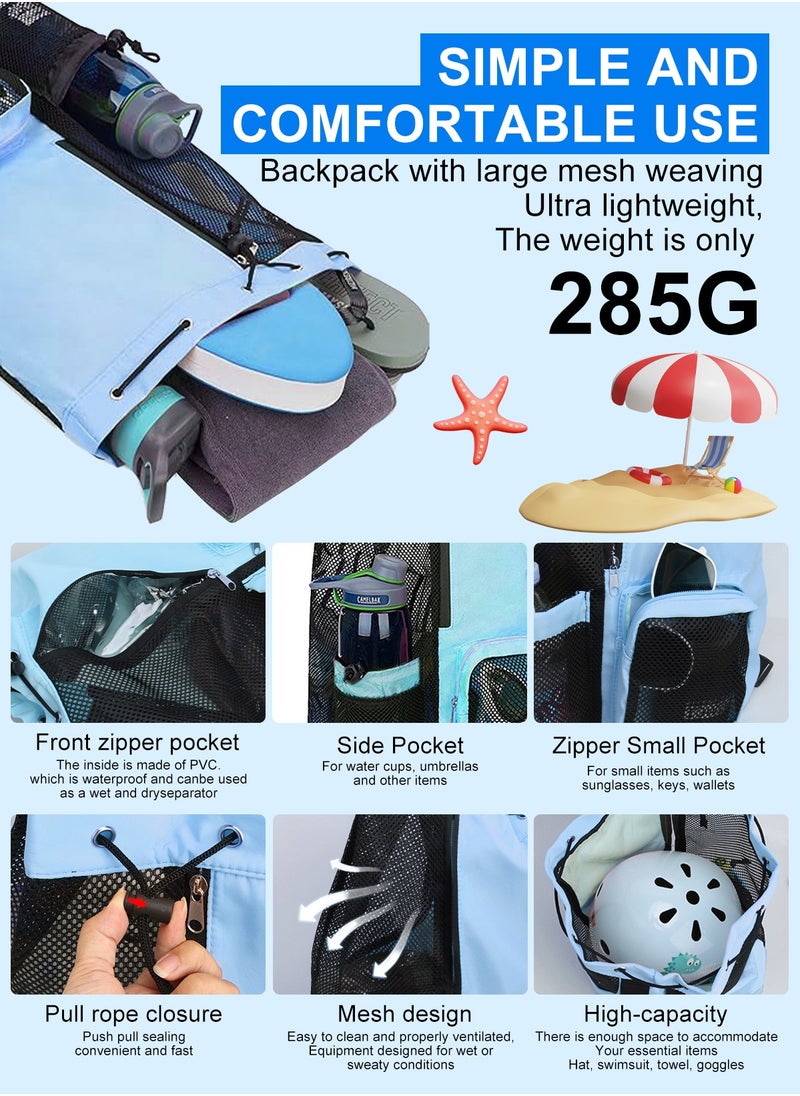 URbazaar Sports Drawstring Backpack - String Swim Gym Bag with Shoes Compartment and Wet Proof Pocket for Women&Men  - Image 3